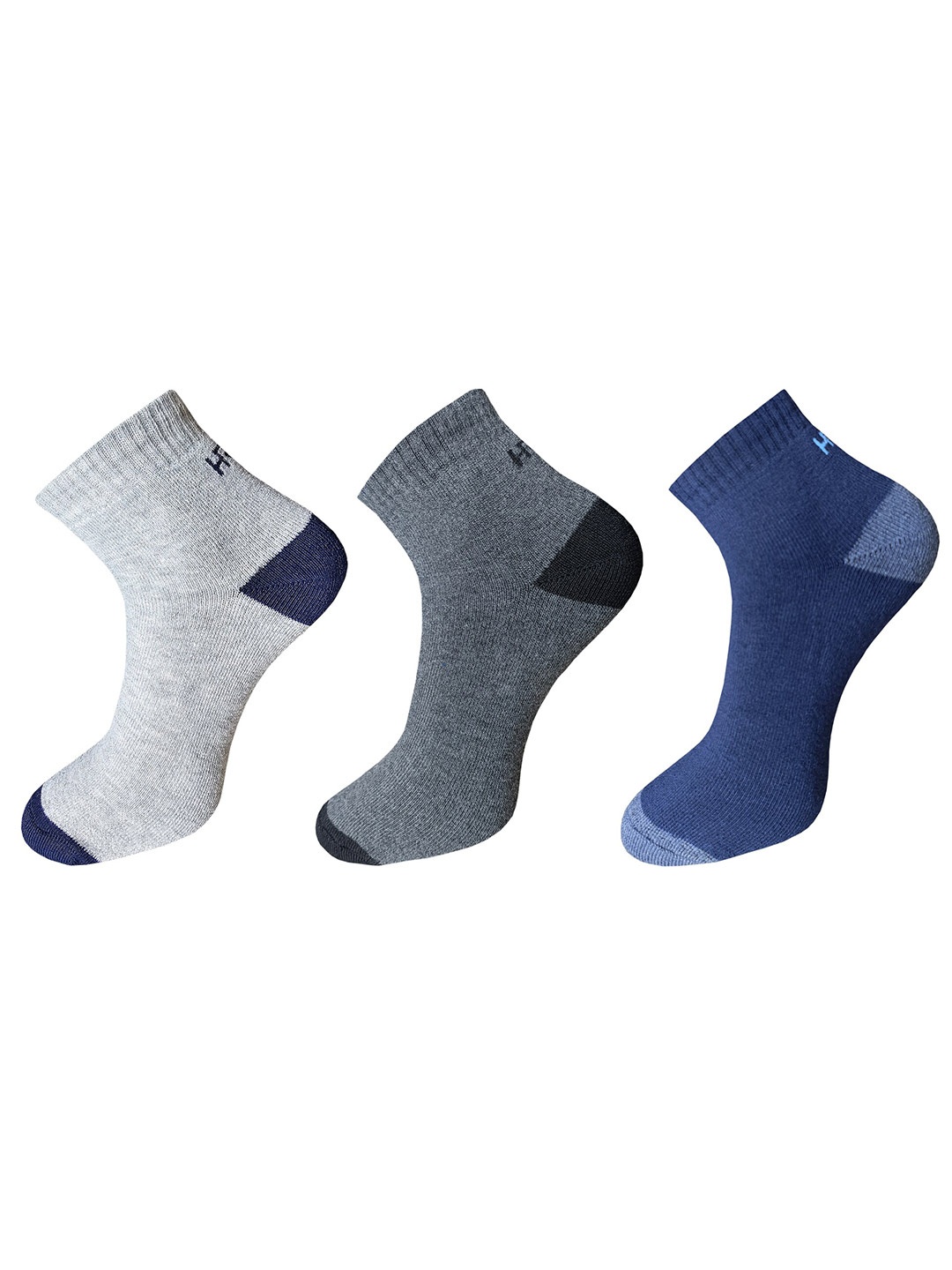 

HRX by Hrithik Roshan Men Pack Of 3 Cotton Ankle-Length Socks, Navy blue