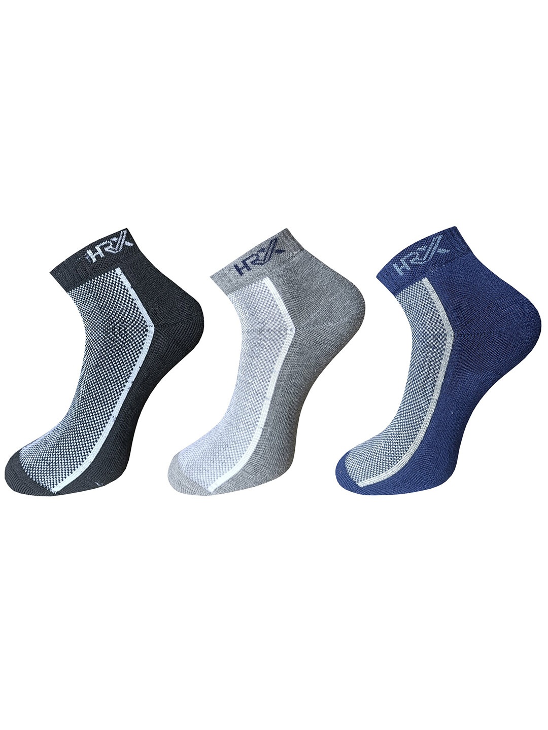 

HRX by Hrithik Roshan Men Pack Of 3 Ankle-Length Socks, Navy blue