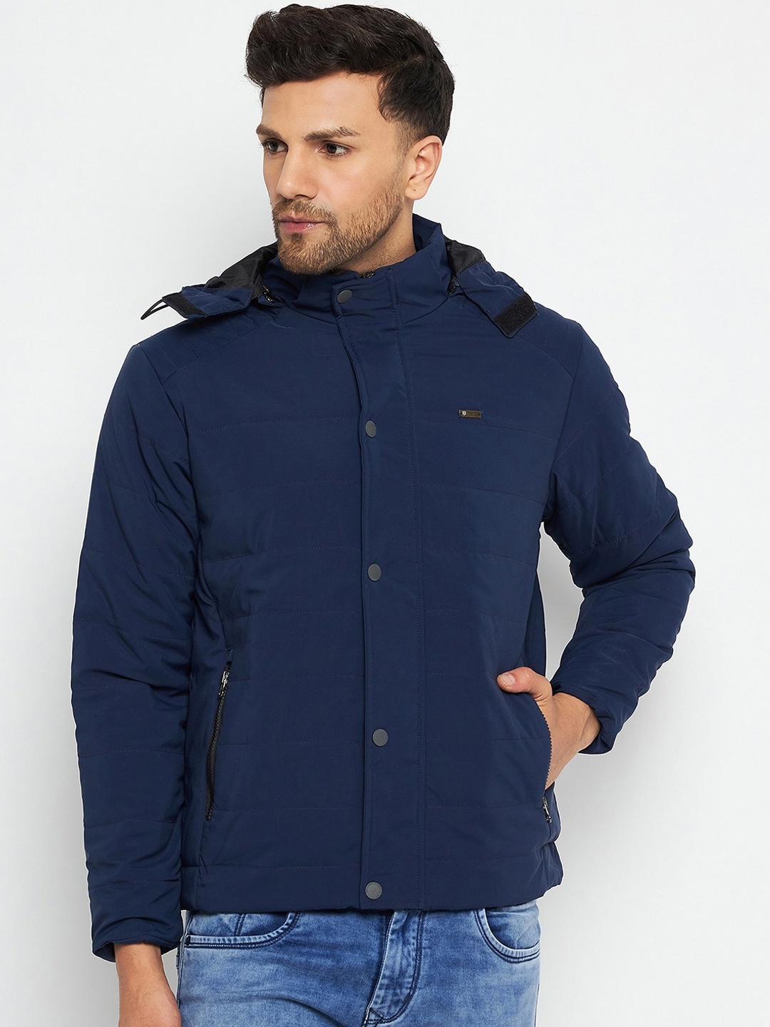 

Duke Hooded Padded Jacket, Navy blue