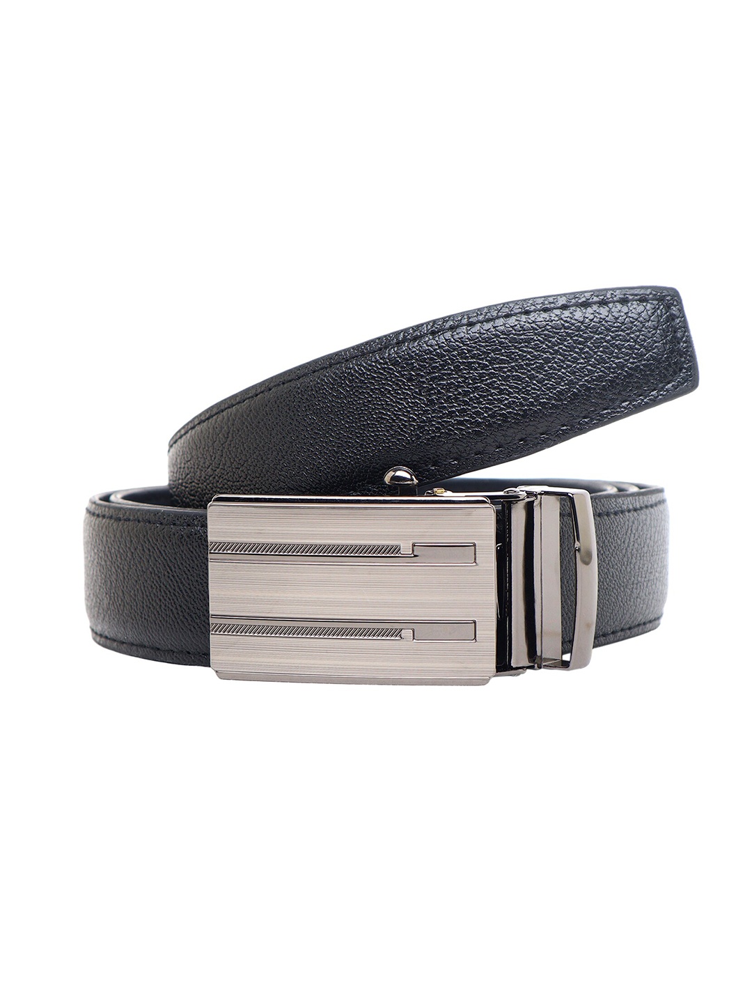 

Zacharias Men Textured Slider Buckle Closure Formal Belt, Black