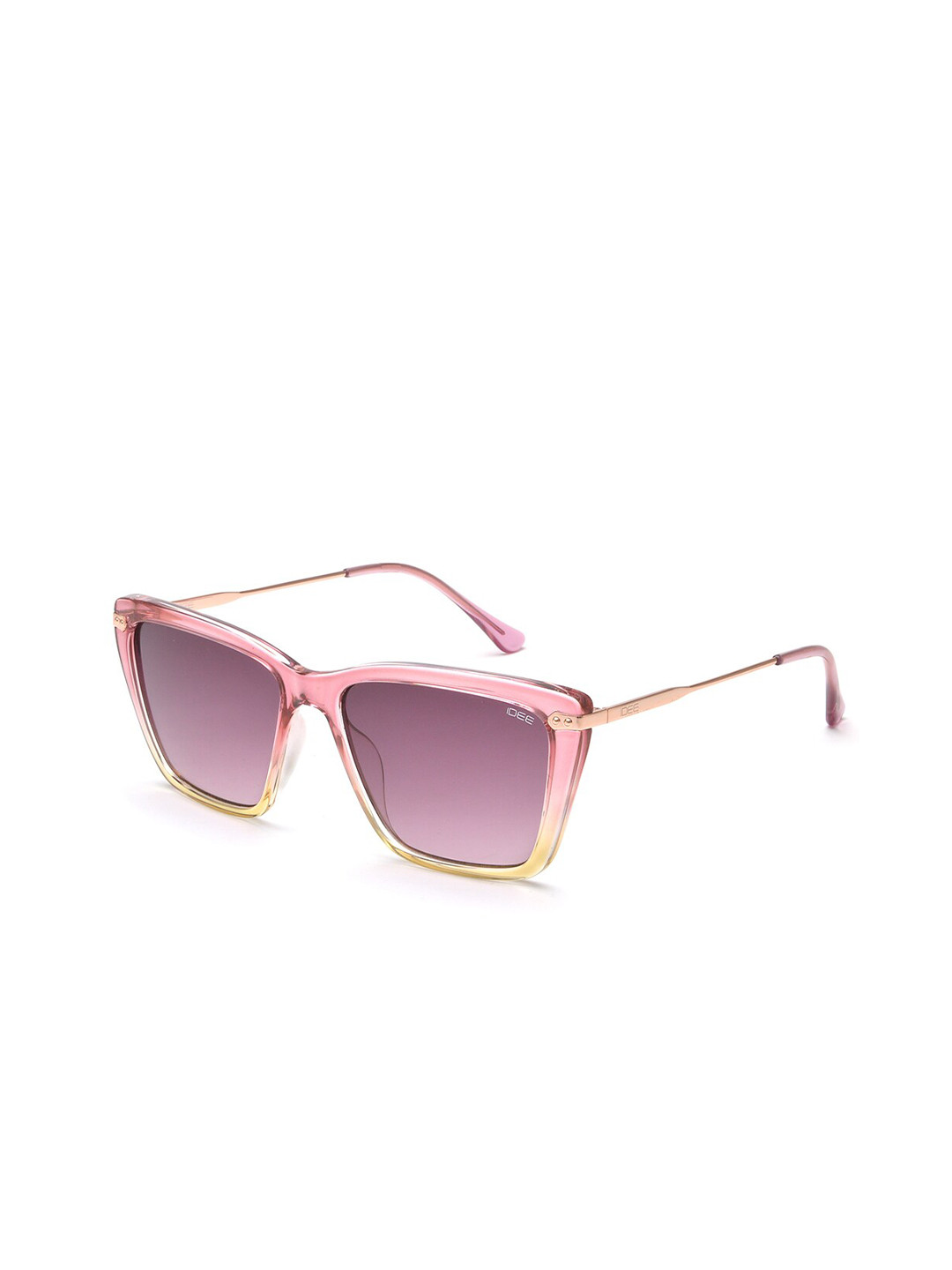 

IDEE Women Square Sunglasses With UV Protected Lens IDS2889C4SG, Grey
