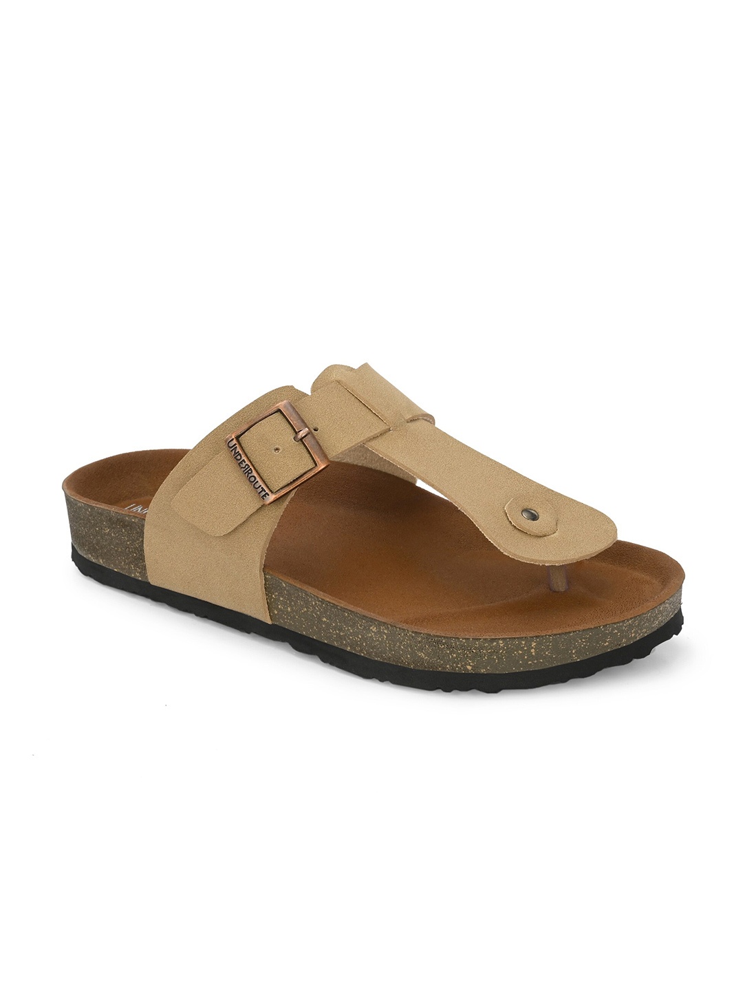 

UNDERROUTE Men One-Toe Comfort Sandals, Beige