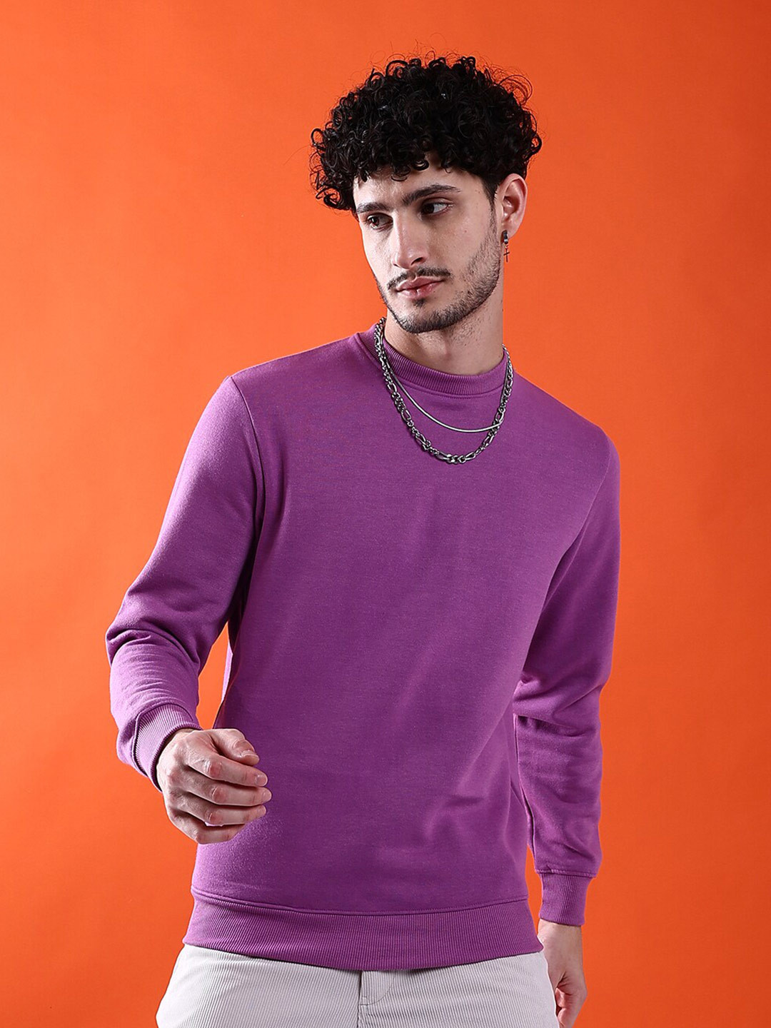 

The Indian Garage Co Round Neck Pullover, Purple