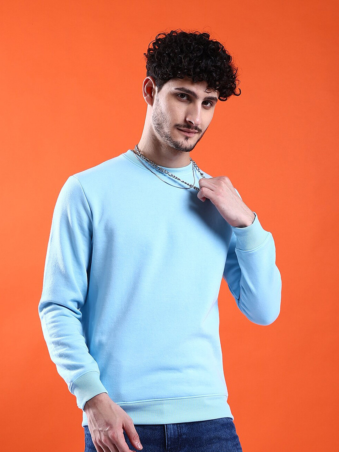 

The Indian Garage Co Round Neck Pullover Sweatshirt, Blue