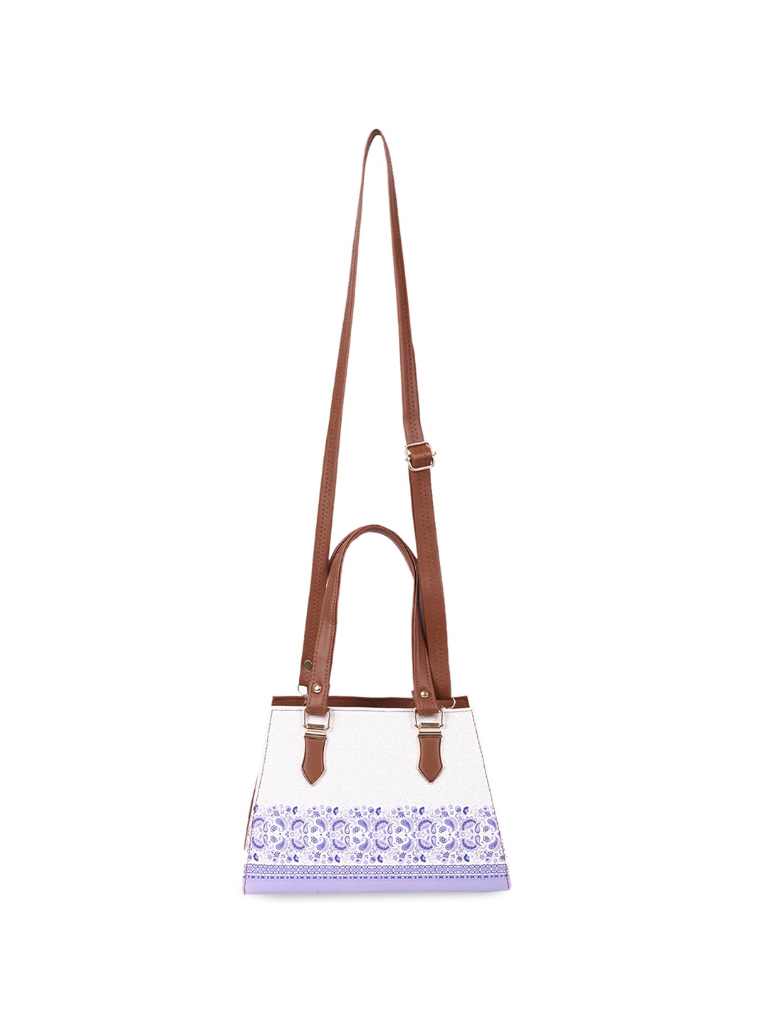 

YOYOWING Floral Printed Structured Shoulder Bag, Purple