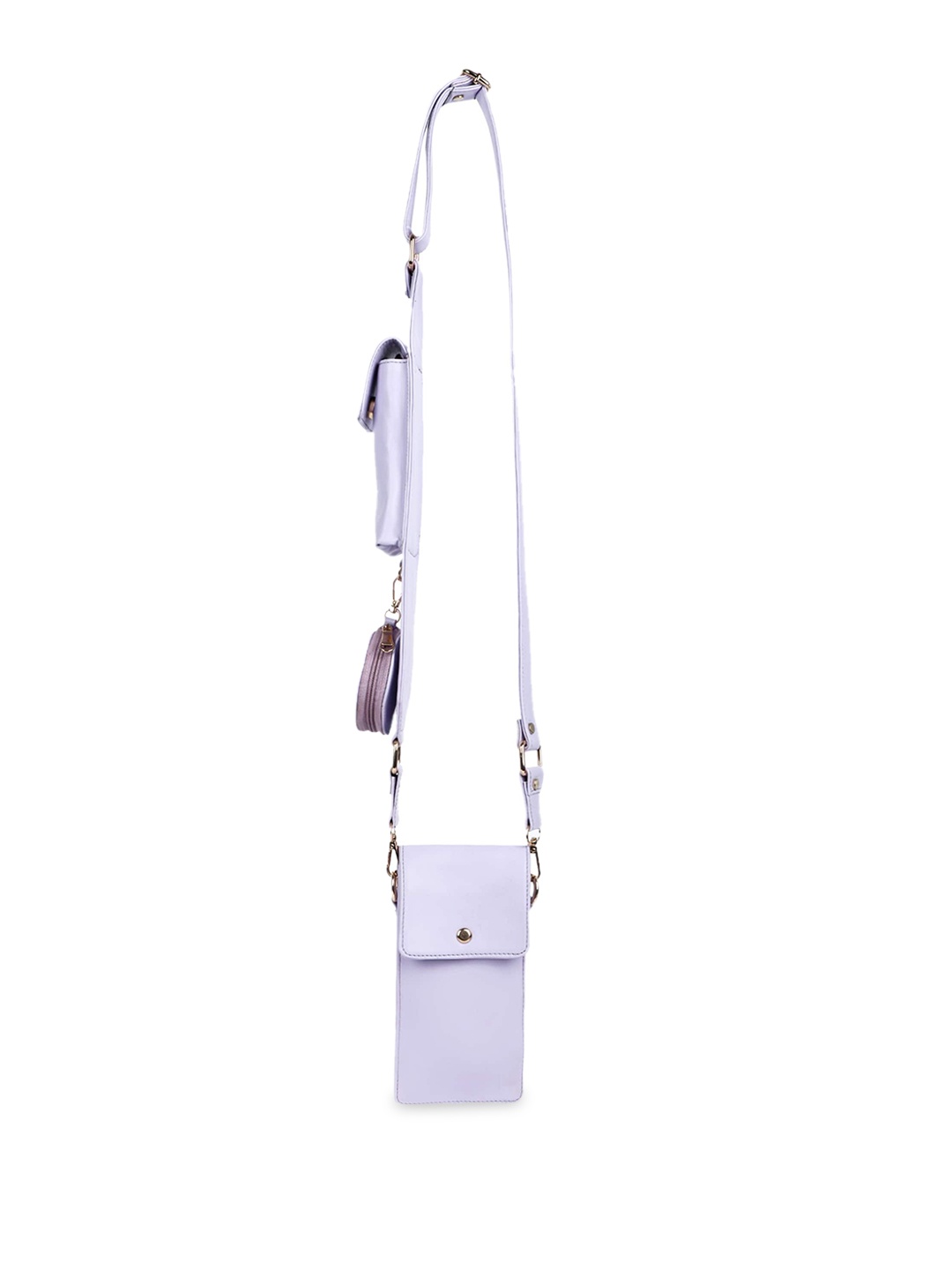 

YOYOWING Structured Sling Bag With Buckle Detail, Purple