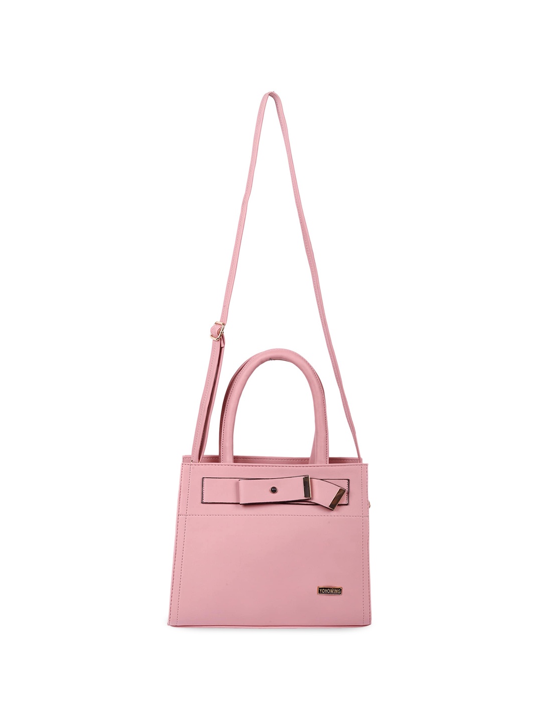 

YOYOWING Structured Handheld Bag with Bow Detail, Pink