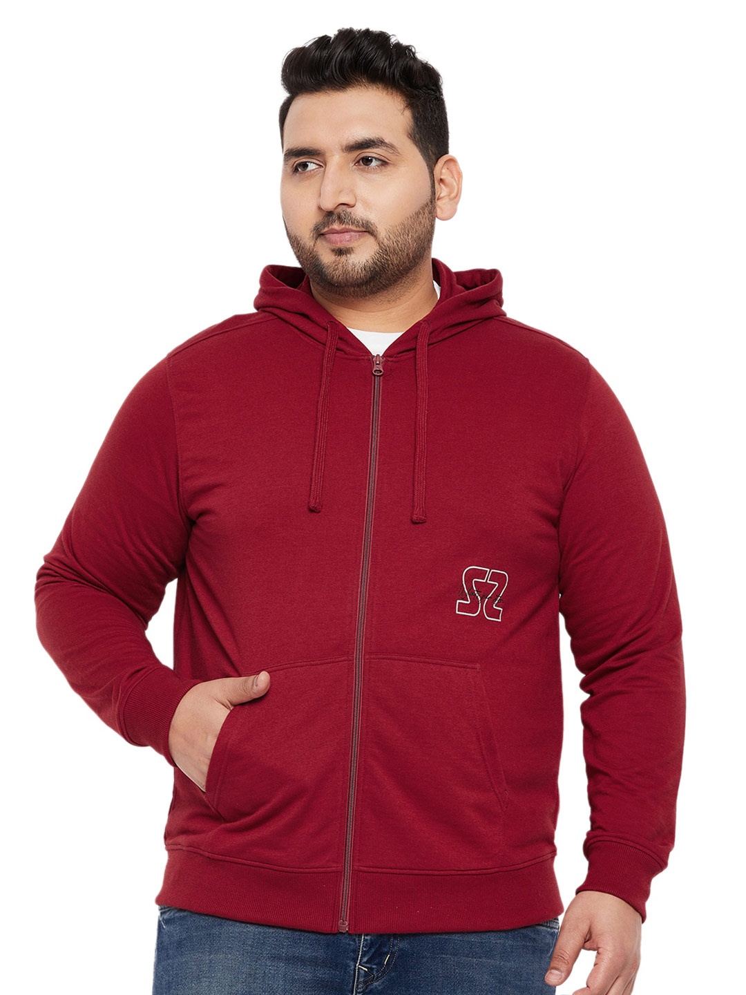 

Sztori Plus Size Hooded Sweatshirt, Red