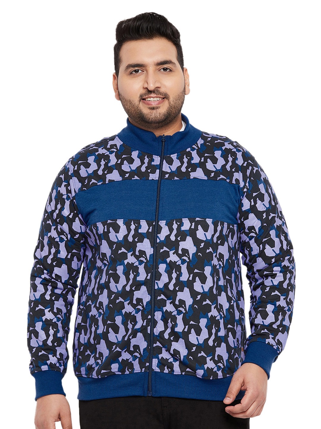 

Sztori Plus Size Abstract Printed Sweatshirt, Blue