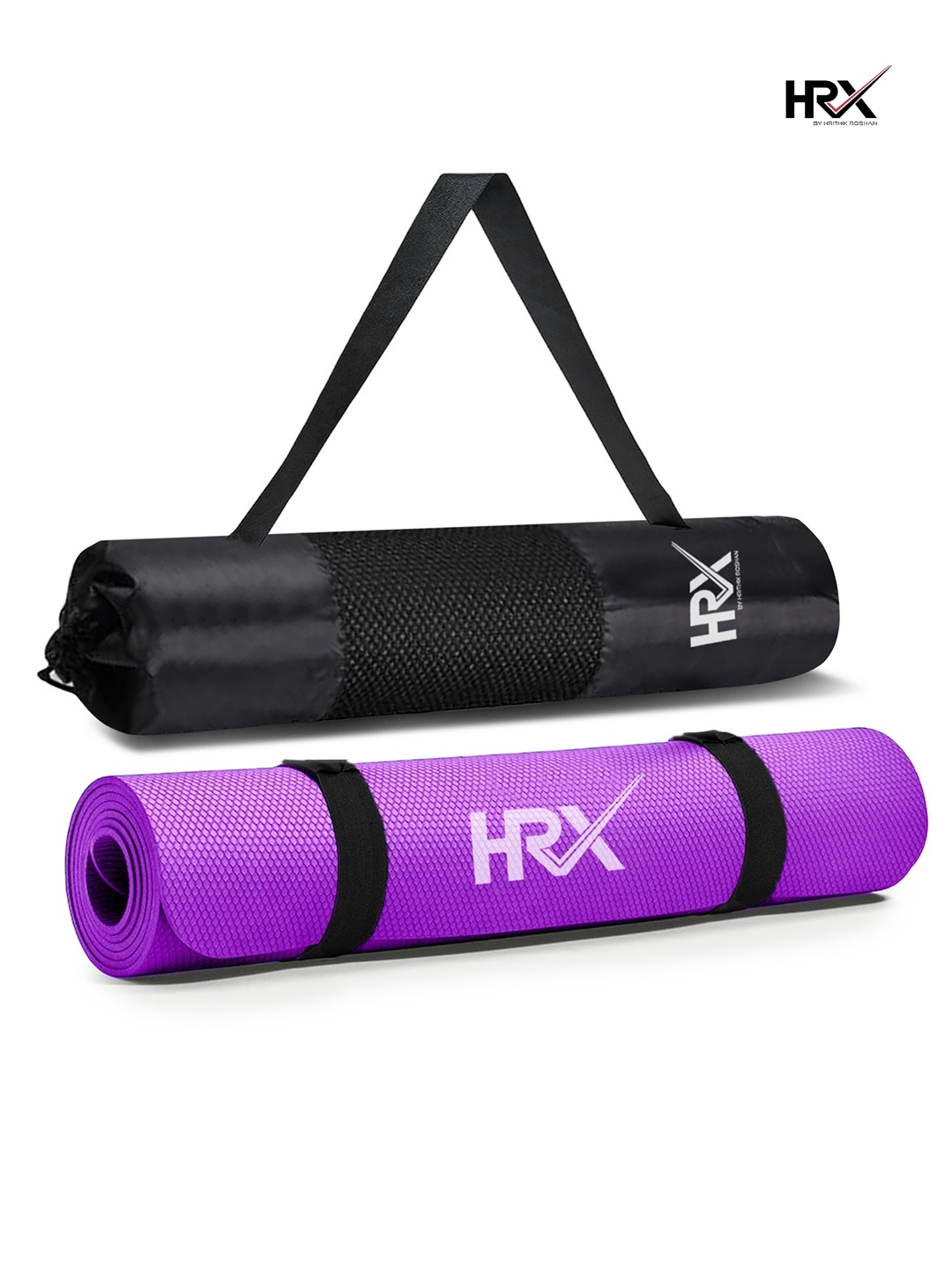

HRX by Hrithik Roshan Anti-Slip Moisture-Absorbent Yoga Mat, Purple