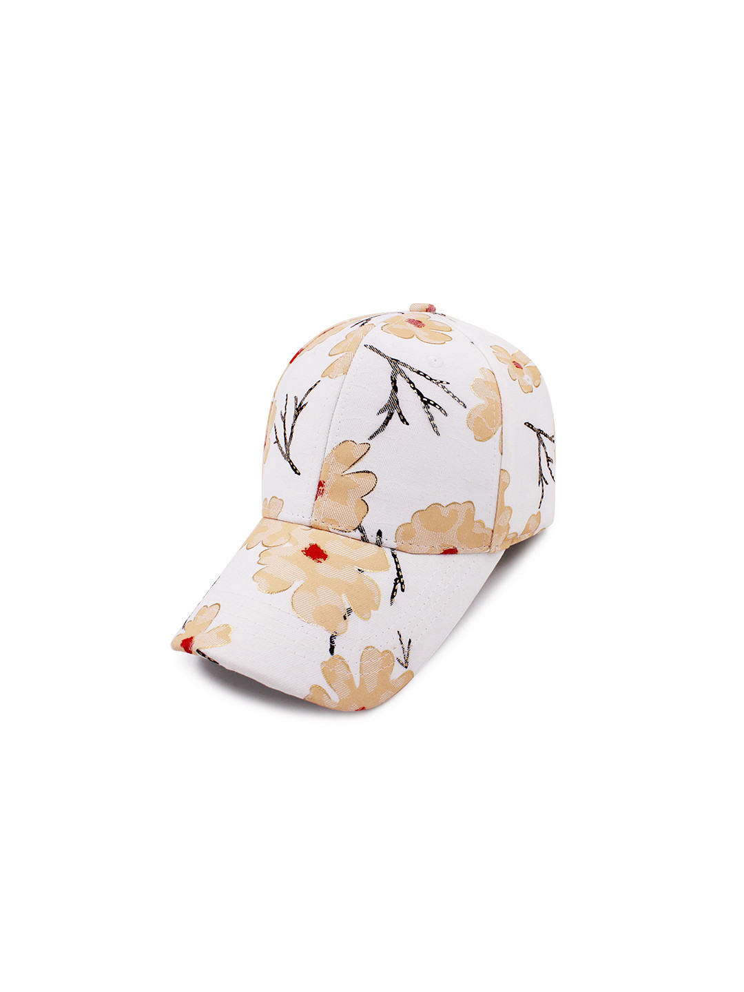 

JENNA Women Floral Printed Baseball Cap, White