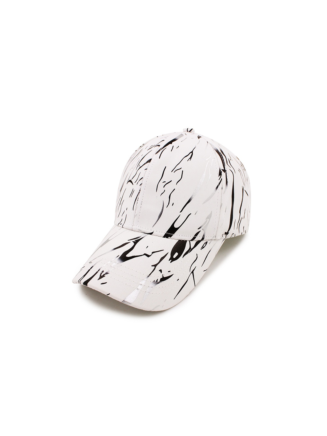 

JENNA Women Abstract Printed Baseball Cap, White