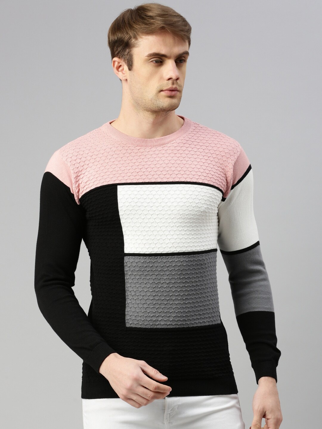 

ZEDD Colourblocked Cotton T-shirt, Black