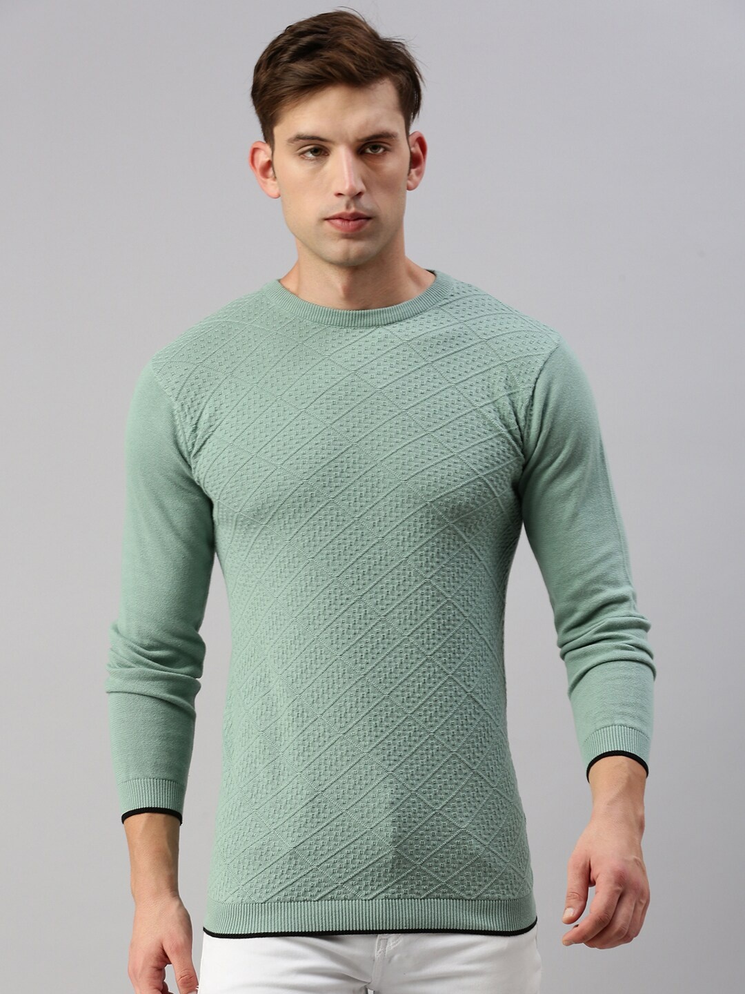 

ZEDD Round Neck Cotton T-shirt, Green