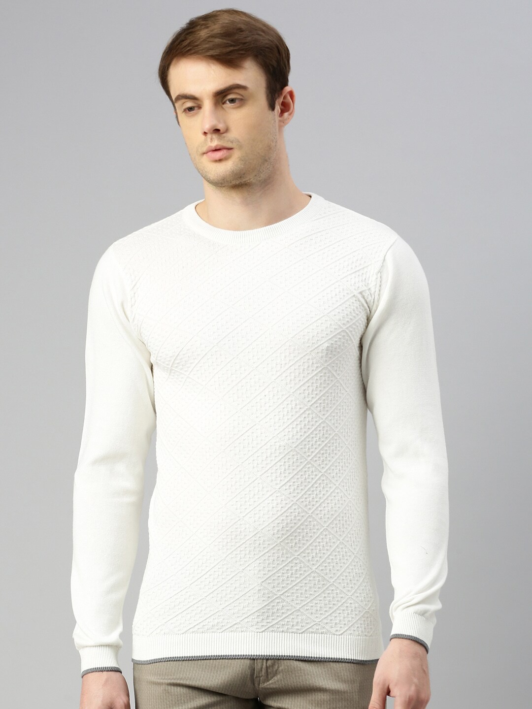 

ZEDD Round Neck Cotton T-shirt, White