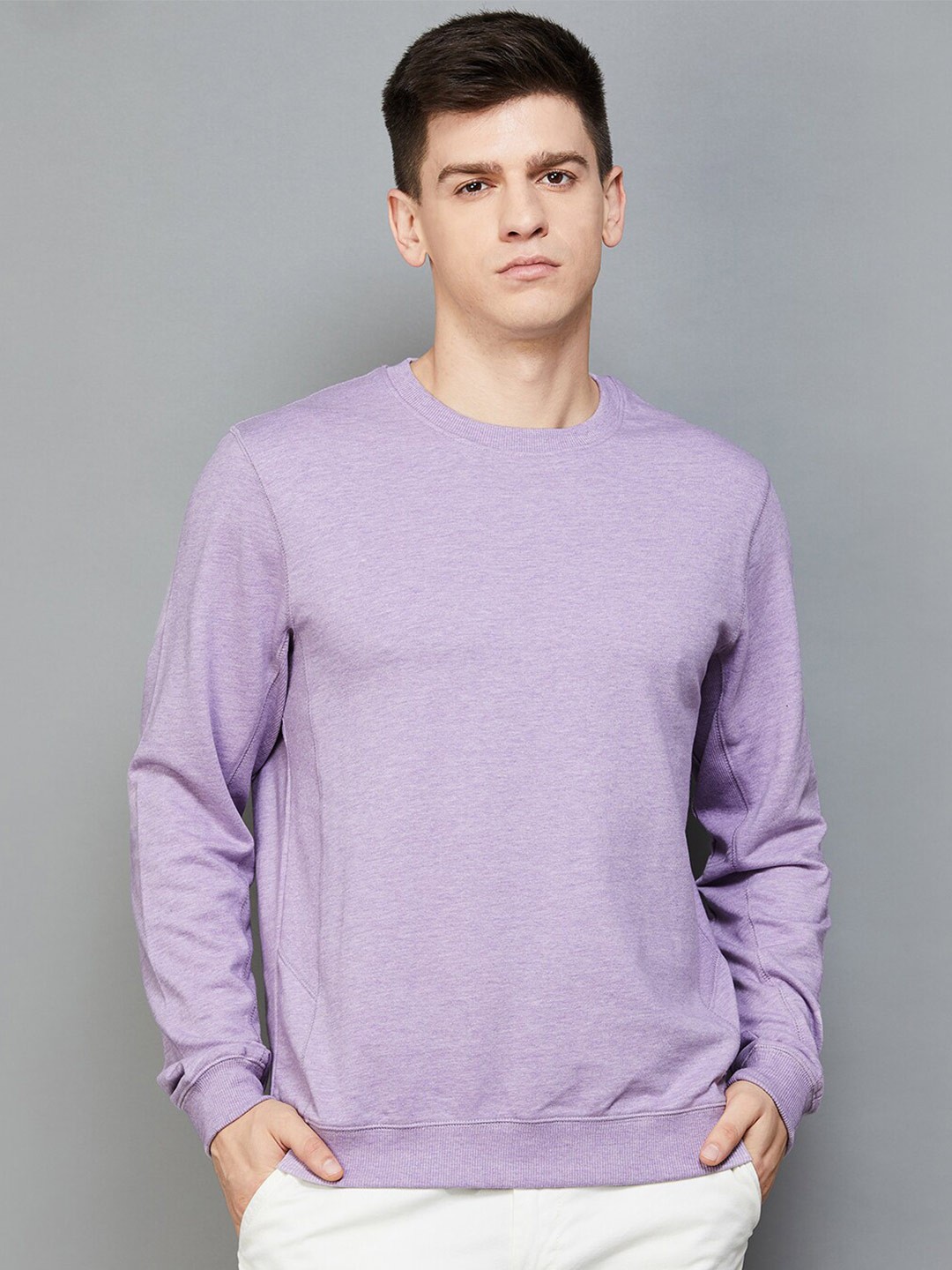 

CODE by Lifestyle Round Neck Pullover, Purple