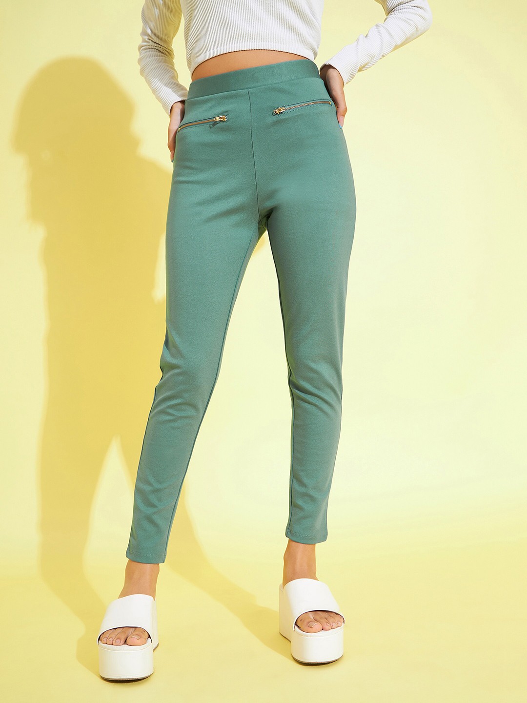 

Noh.Voh - SASSAFRAS Kids Girls Slim Fit Jeggings, Olive