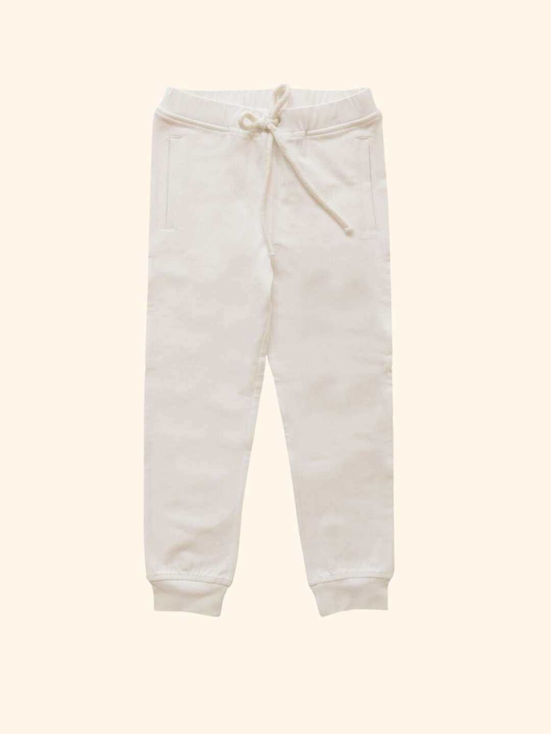 

Ola! Otter Kids Mid-Rise Breathable Antimicrobial Organic Cotton Lounge Joggers, White