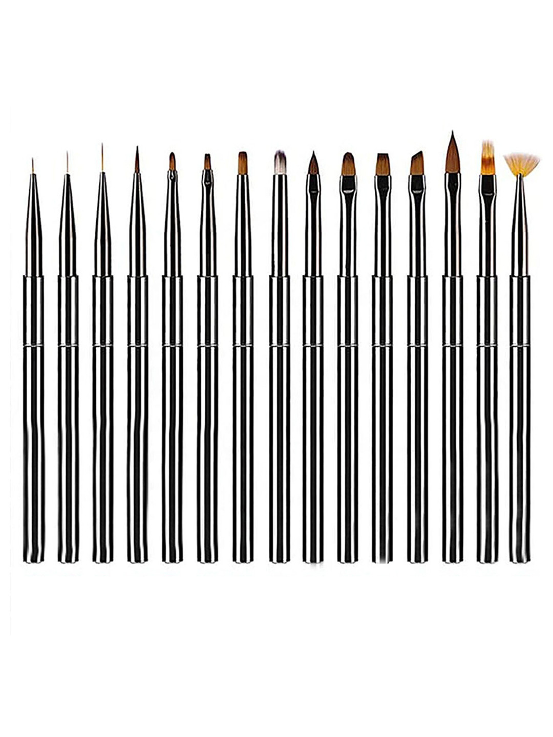 

Veoni BELLE Set Of 15 High Quality Nail Art Brushes, Grey