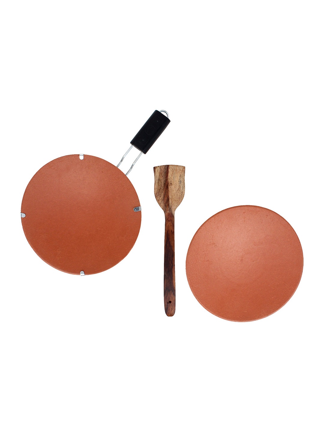 

KSI Tan Brown Clay Tawa With Stand & Spatula