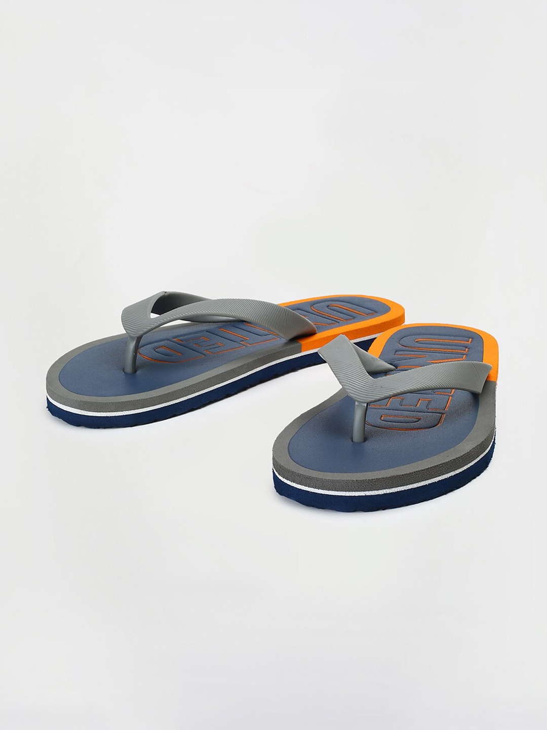 

max Men Printed Thong Flip-Flops, Navy blue