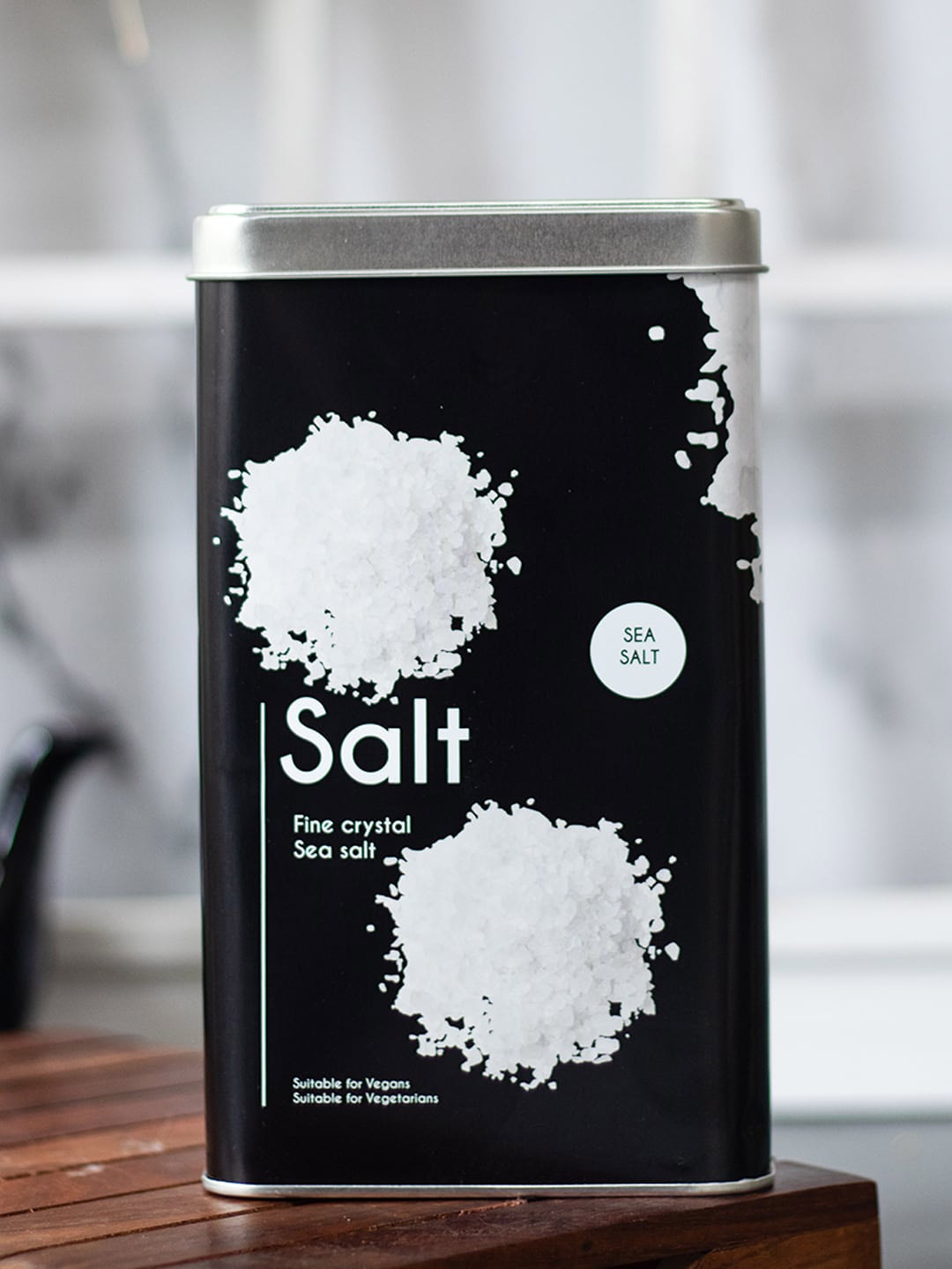 

MARKET99 Black Metal Salt Dishwasher Safe Jar - 2050 ML