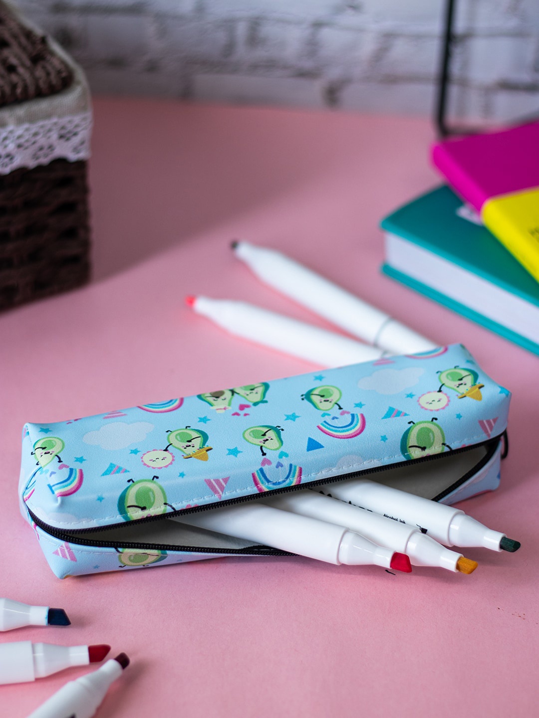 

MARKET99 Kids Printed Pencil Holder Case, Green