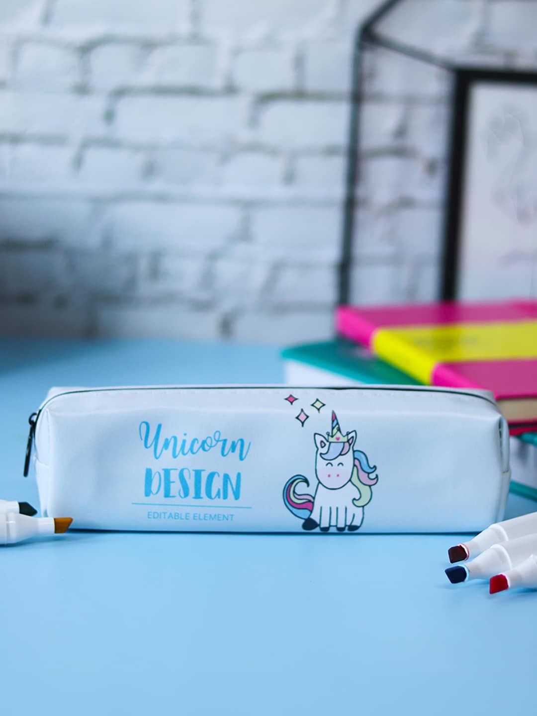 

MARKET99 Kids Printed Pencil Holder Case, Grey