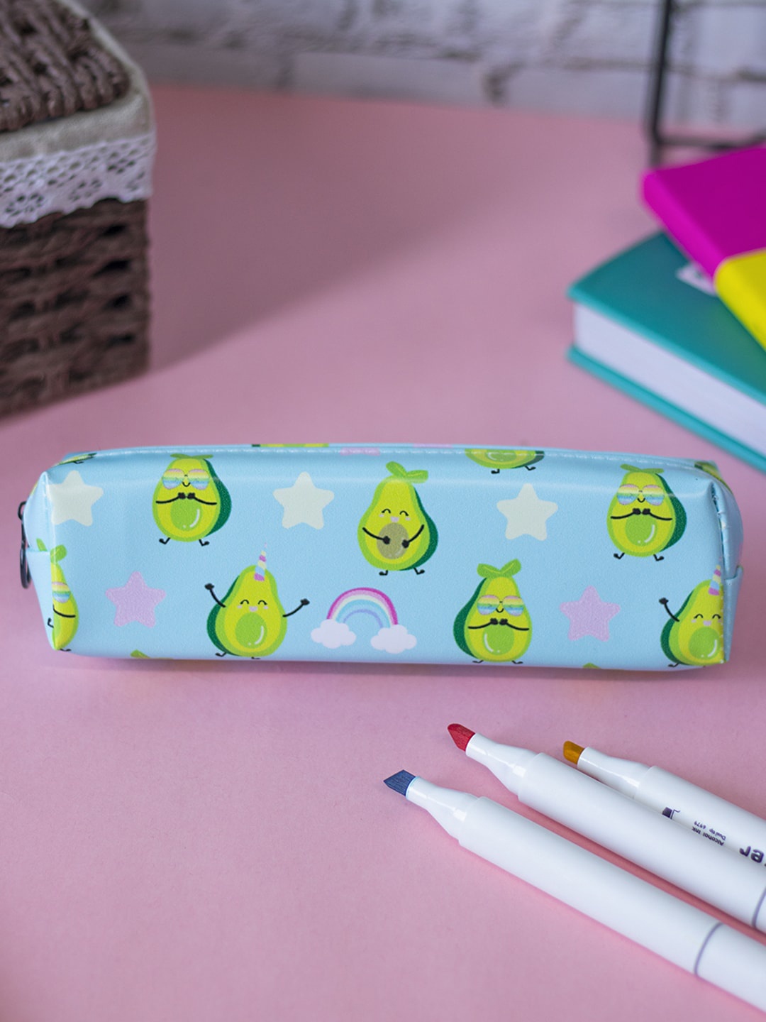 

MARKET99 Avacado Printed Pencil Pouch, Green