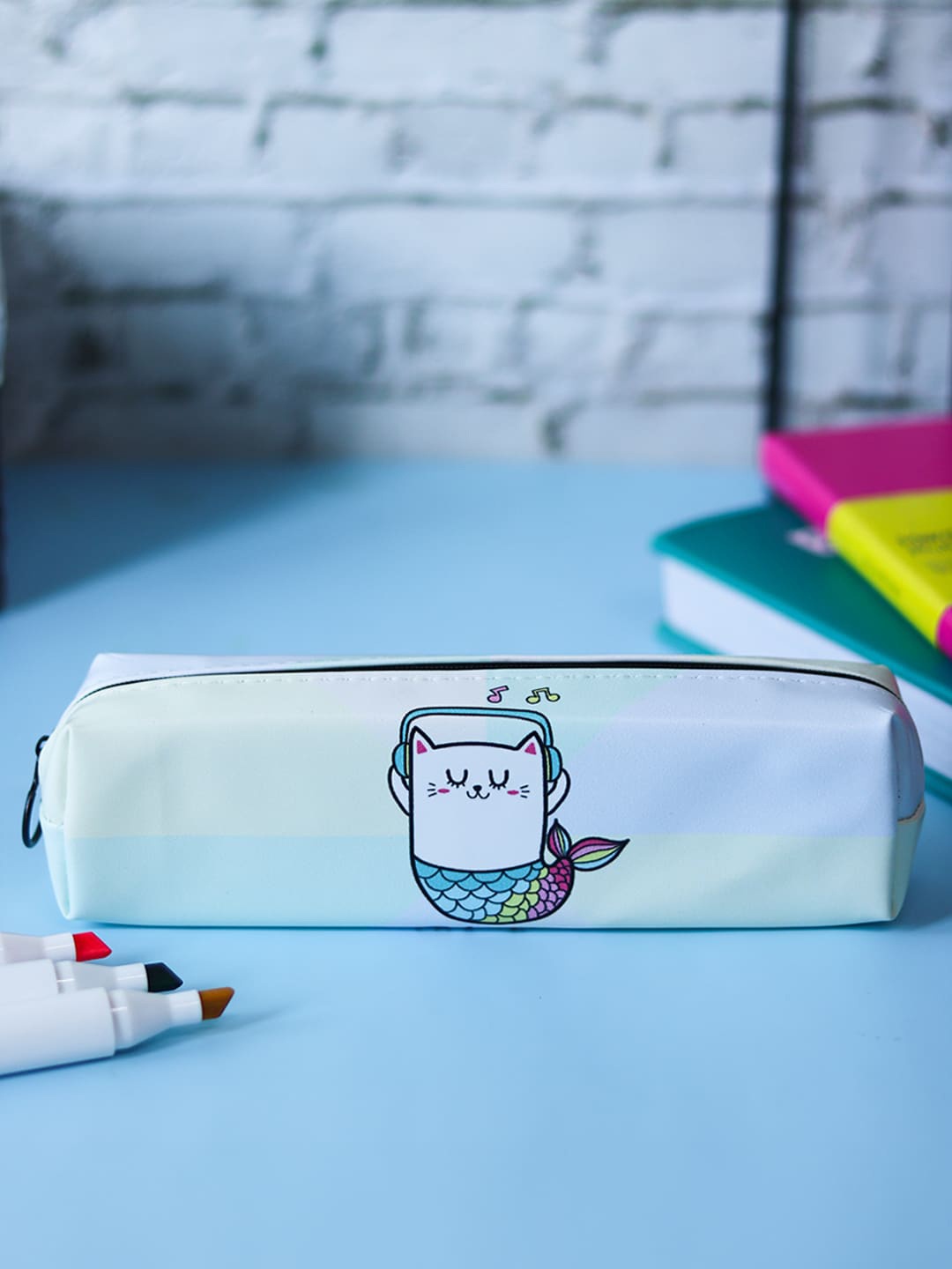 

MARKET99 Fish Printed Pencil Pouch, Blue