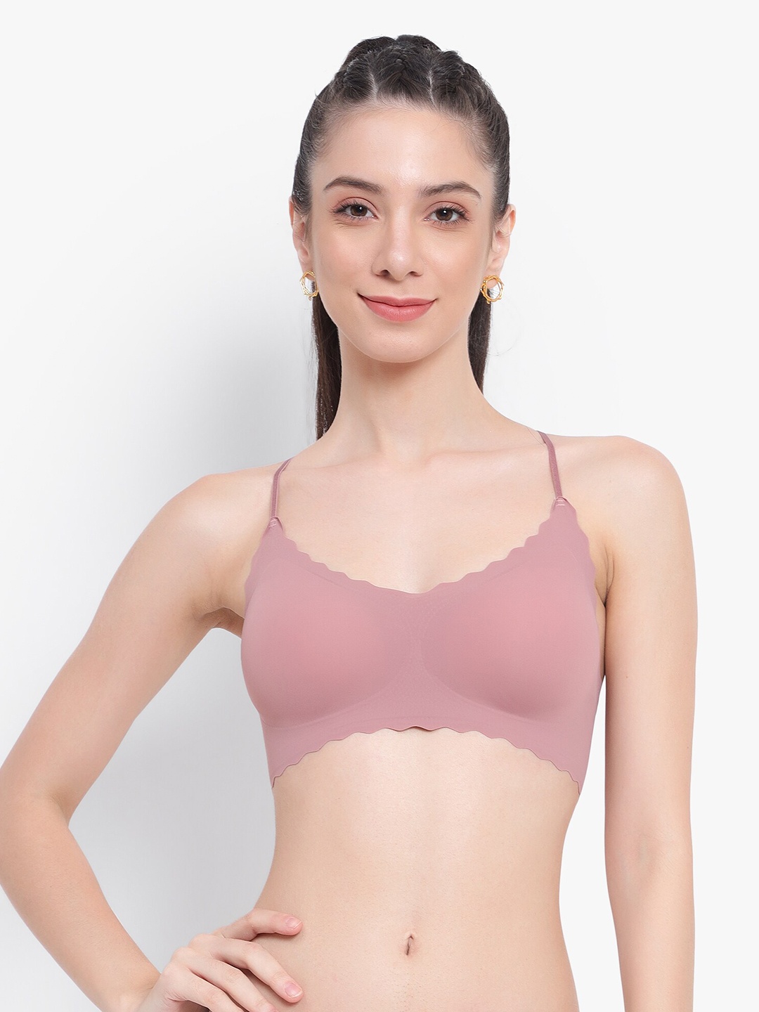 

PARKHA Full Coverage Removable Padding Non-Wired Bra With All Day Comfort, Pink