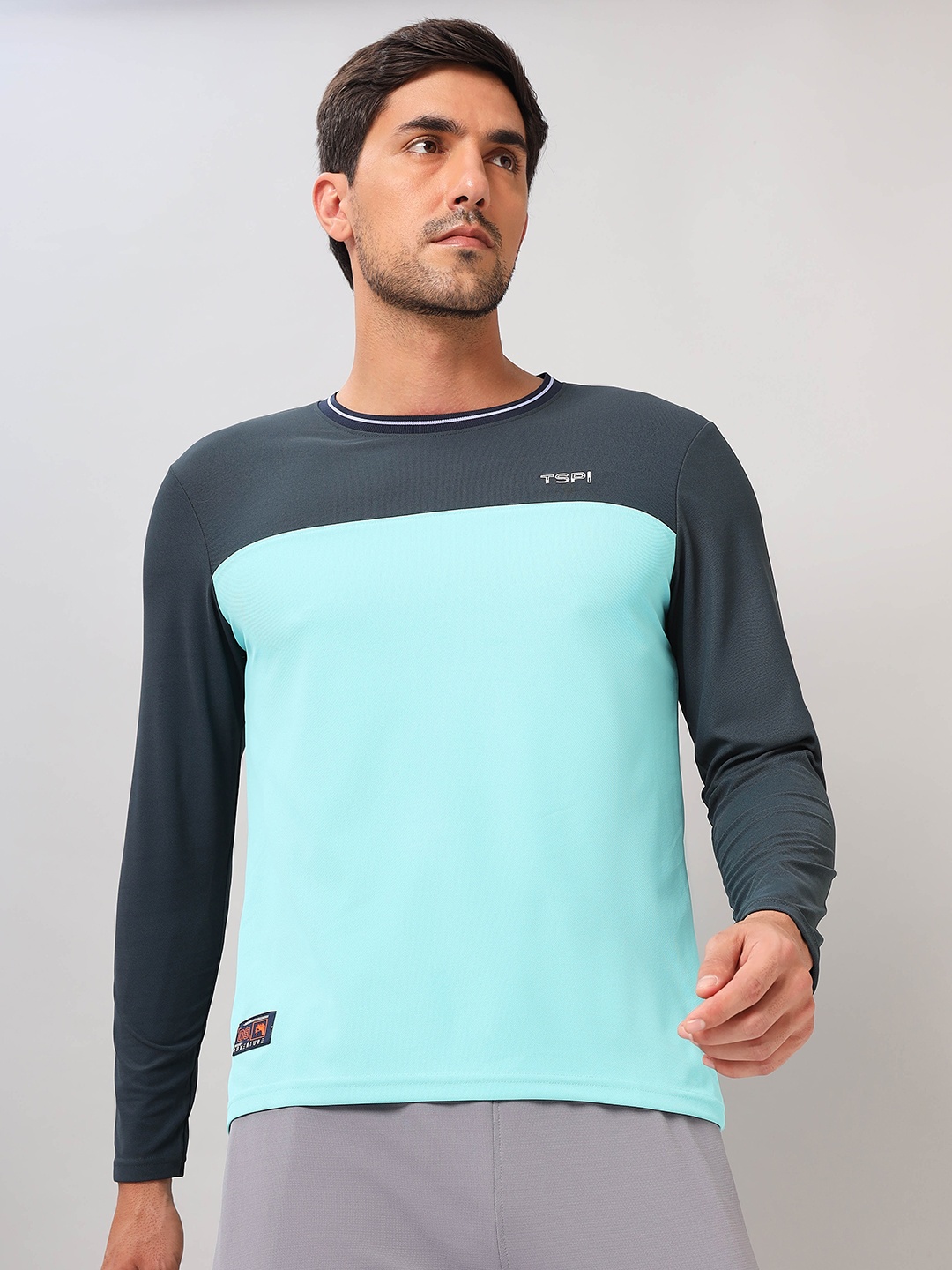 

Technosport Colourblocked Anti Odour Slim Fit Sports T-shirt, Sea green