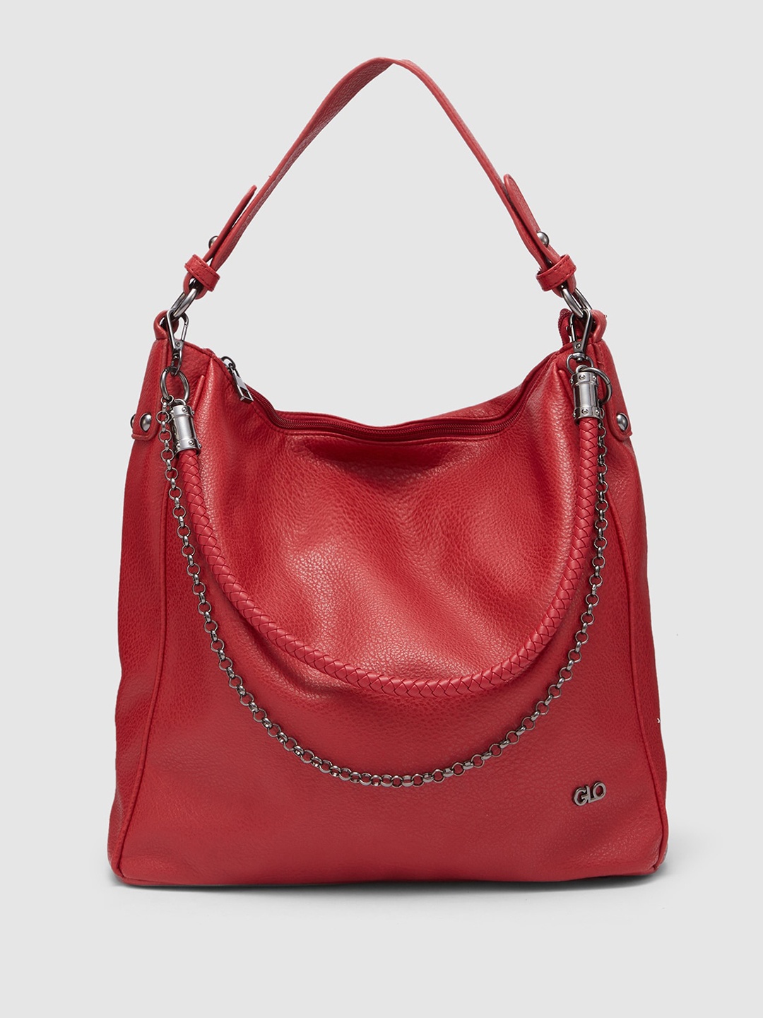 

Globus Women Red Textured Hobo Bag