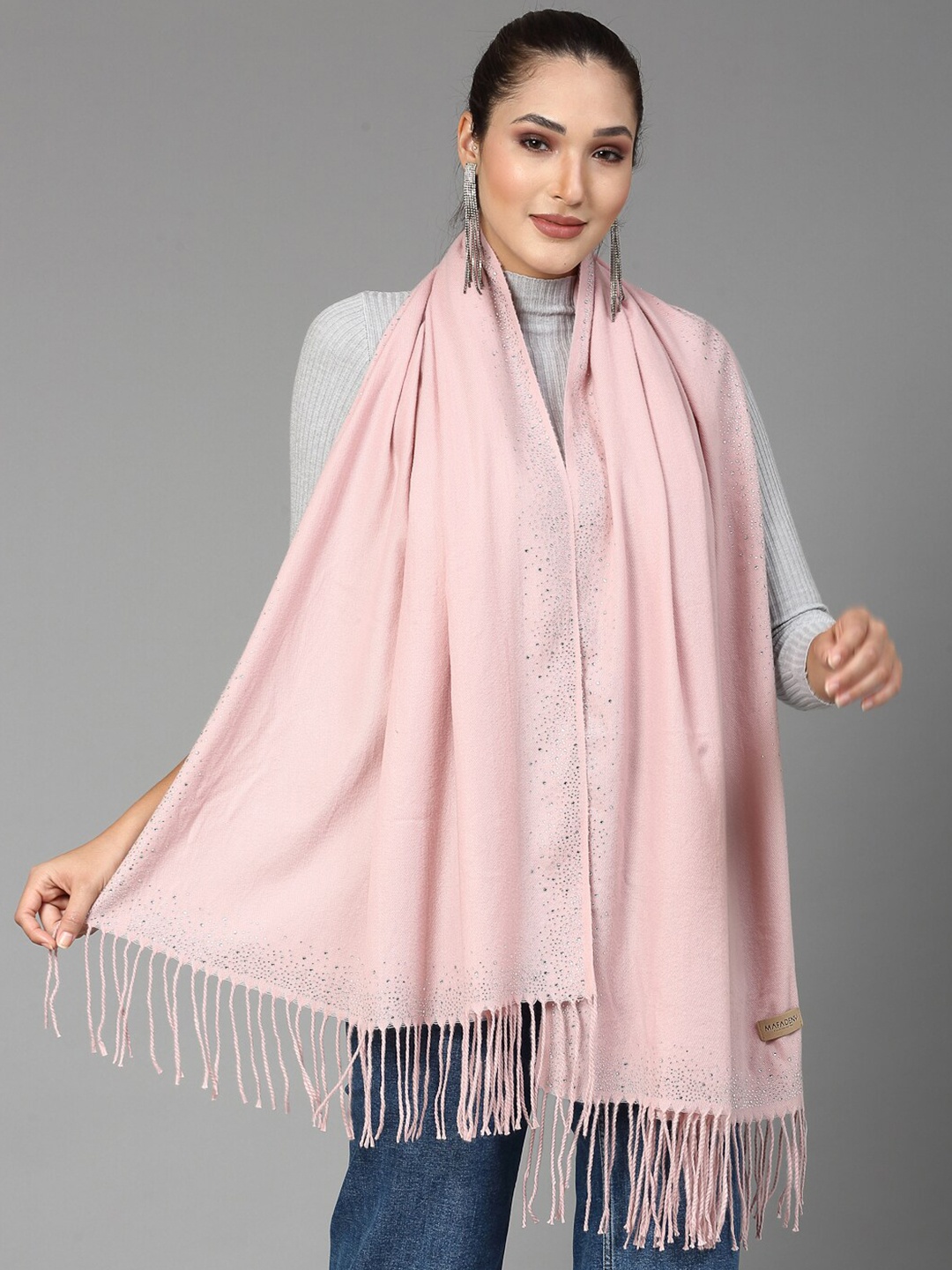 

Mafadeny Embellished Stole, Pink