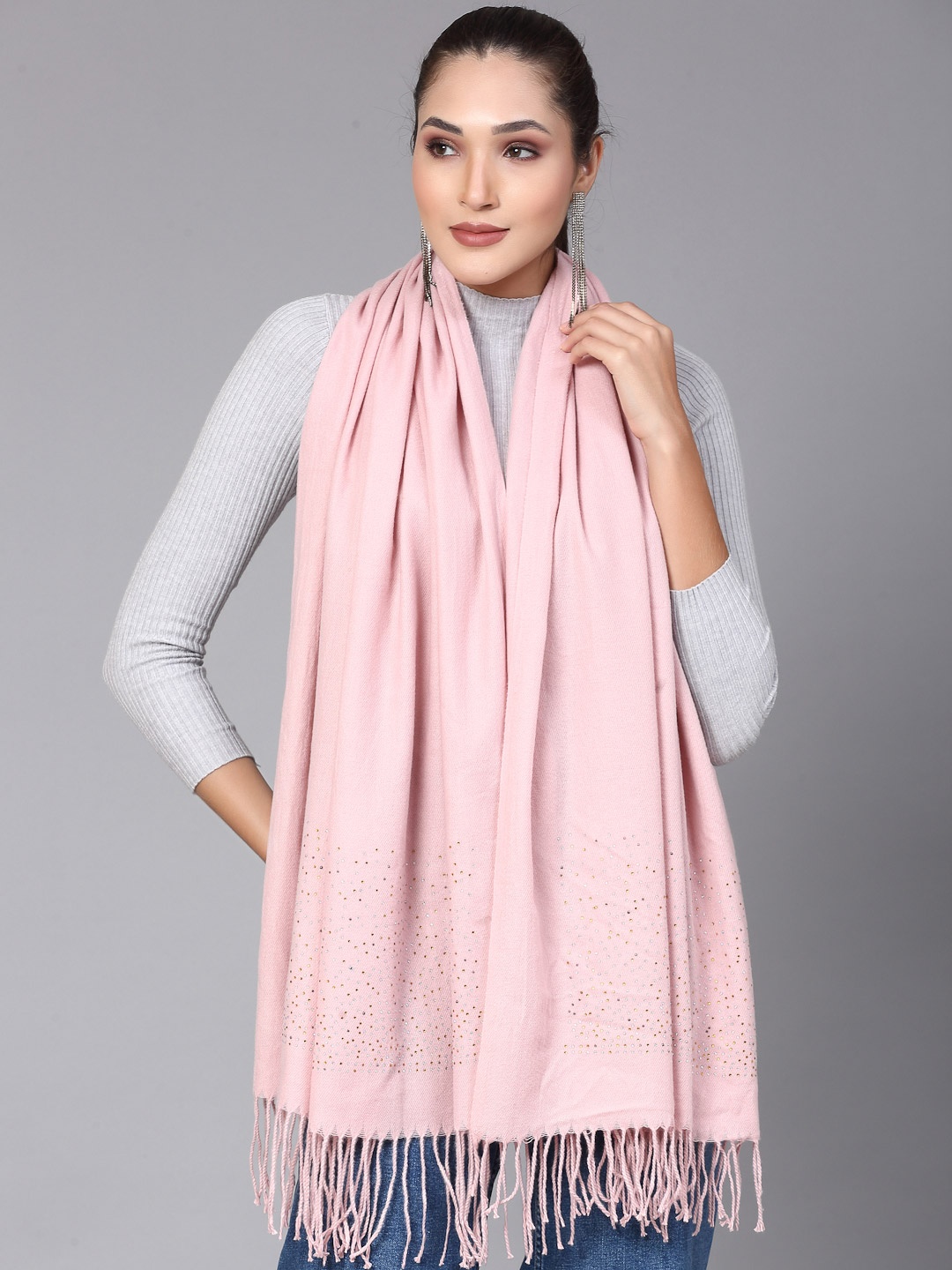 

Mafadeny Embellished Stole, Pink