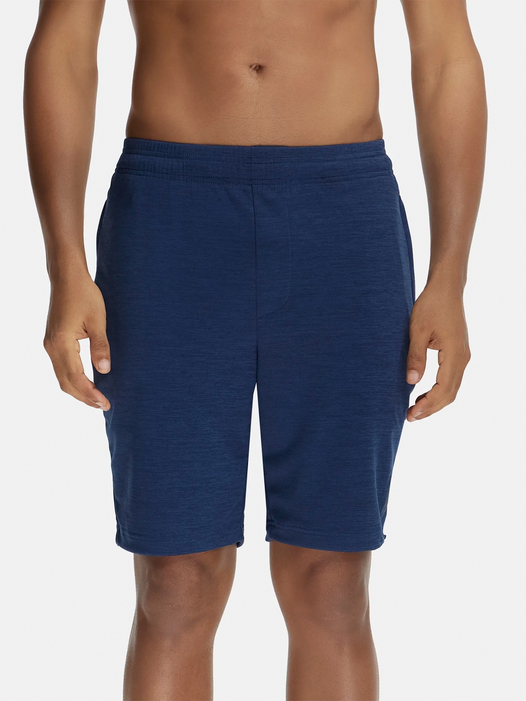 

Jockey Men Blue Running Sports Shorts with Antimicrobial Technology