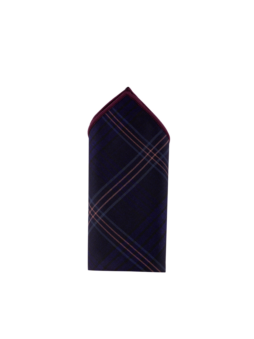 

Alvaro Castagnino Men Checked Microfiber Pocket Square, Blue