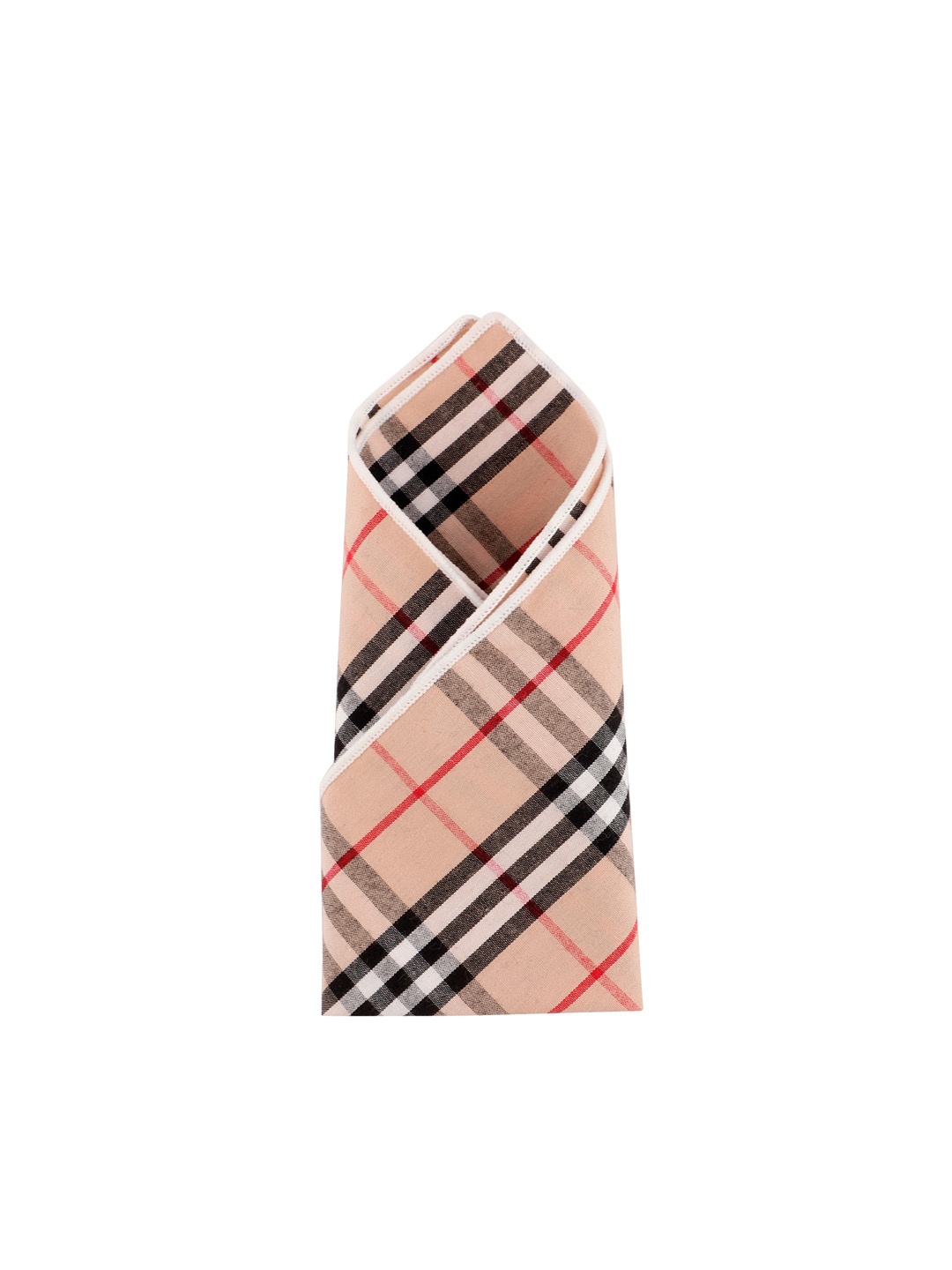 

Alvaro Castagnino Men Checked Microfiber Pocket Square, Beige