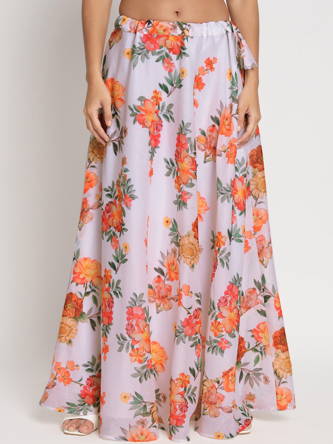 

studio rasa Flared Maxi Length Skirt, White