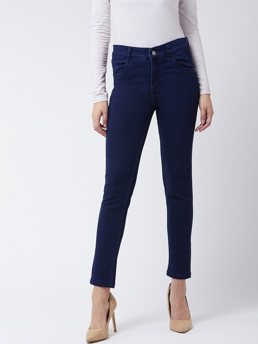 

DressBerry Women Navy Blue Skinny Fit Stretchable Jeans