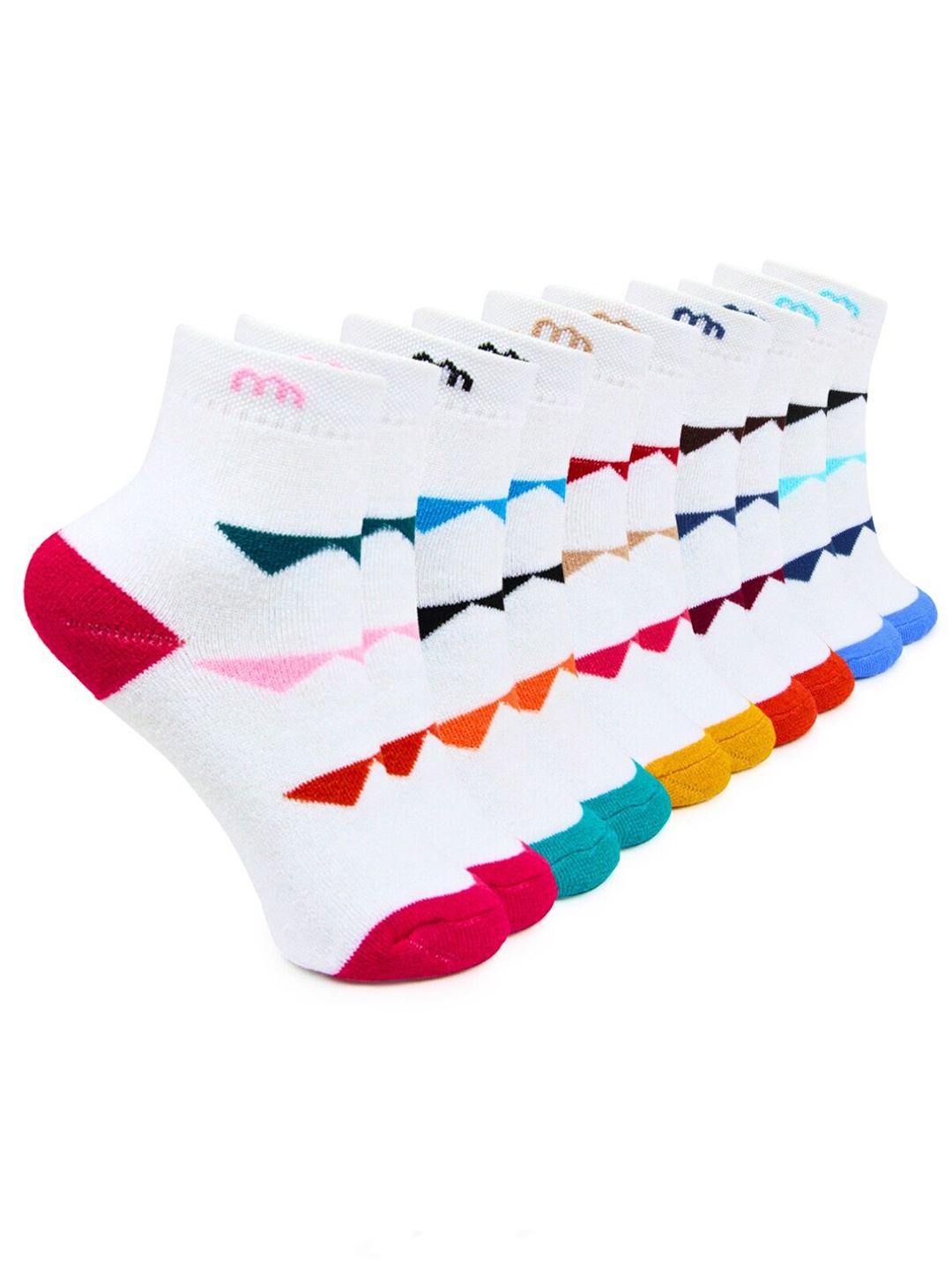

BAESD Kids Pack Of 5 Patterned Anti-Skid Ankle -Length Socks, Blue