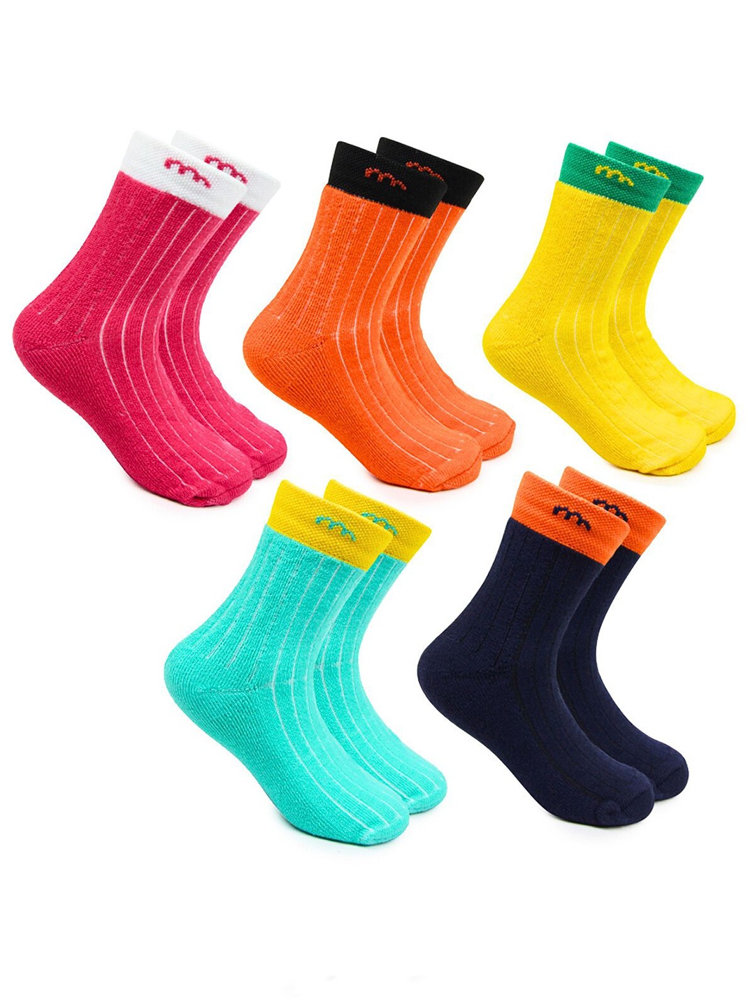 

BAESD Kids Pack Of 5 Anti-Skid Ankle -Length Socks, Yellow