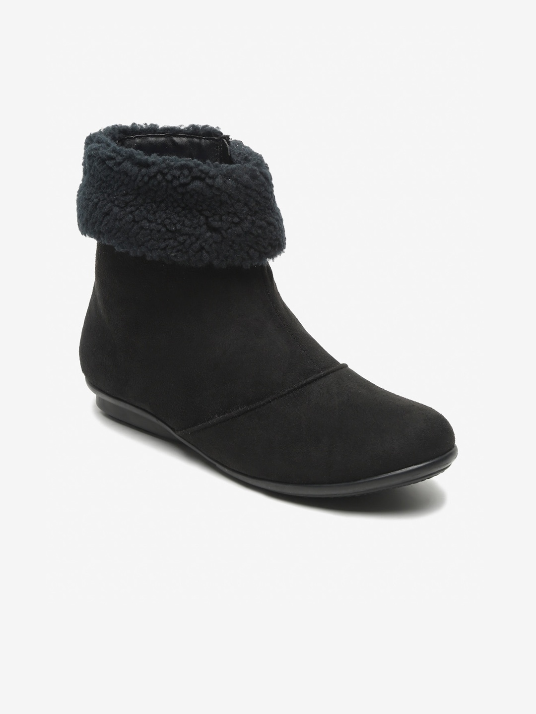 

Flat n Heels Women Mid-Top Winter Boots, Black