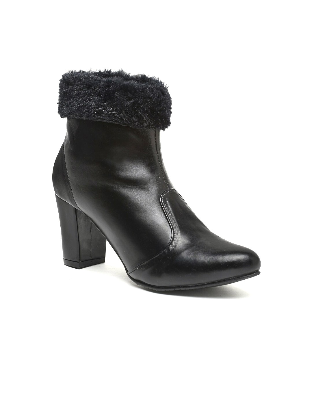 

Flat n Heels Women Heeled Regular Boots, Black