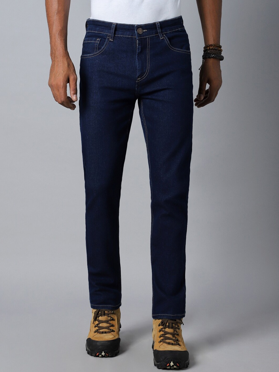 

High Star Men Blue Straight Fit Stretchable Jeans