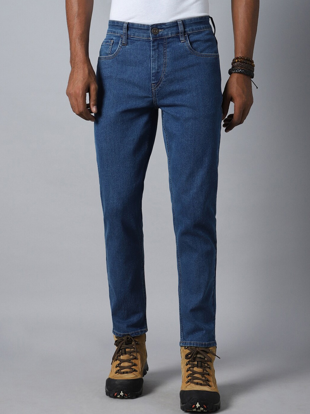 

High Star Men Blue Tapered Fit Stretchable Jeans