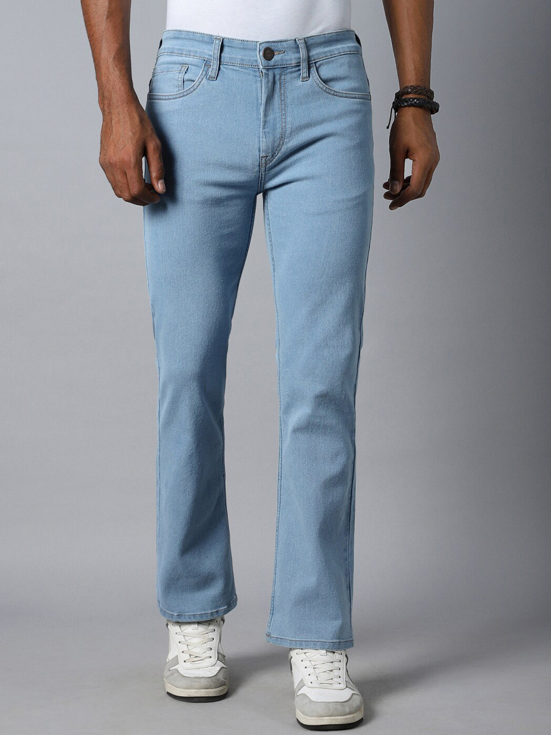 

High Star Men Blue Bootcut Clean Look Stretchable Jeans
