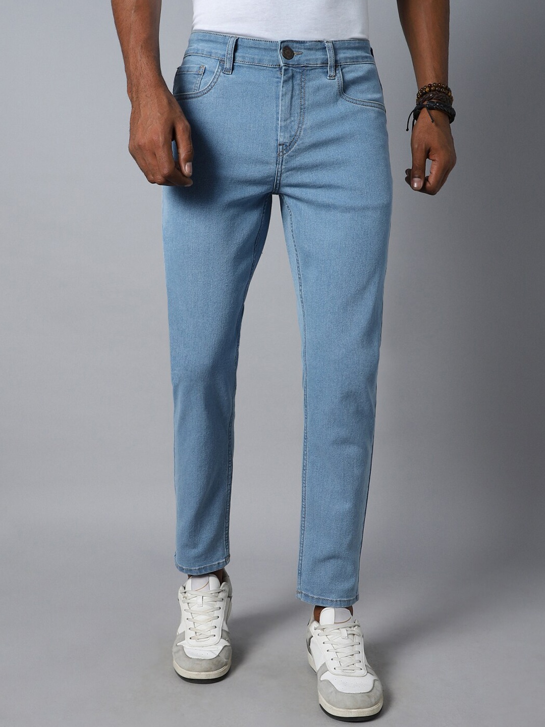 

High Star Men Blue Tapered Fit Mildly Distressed Stretchable Jeans