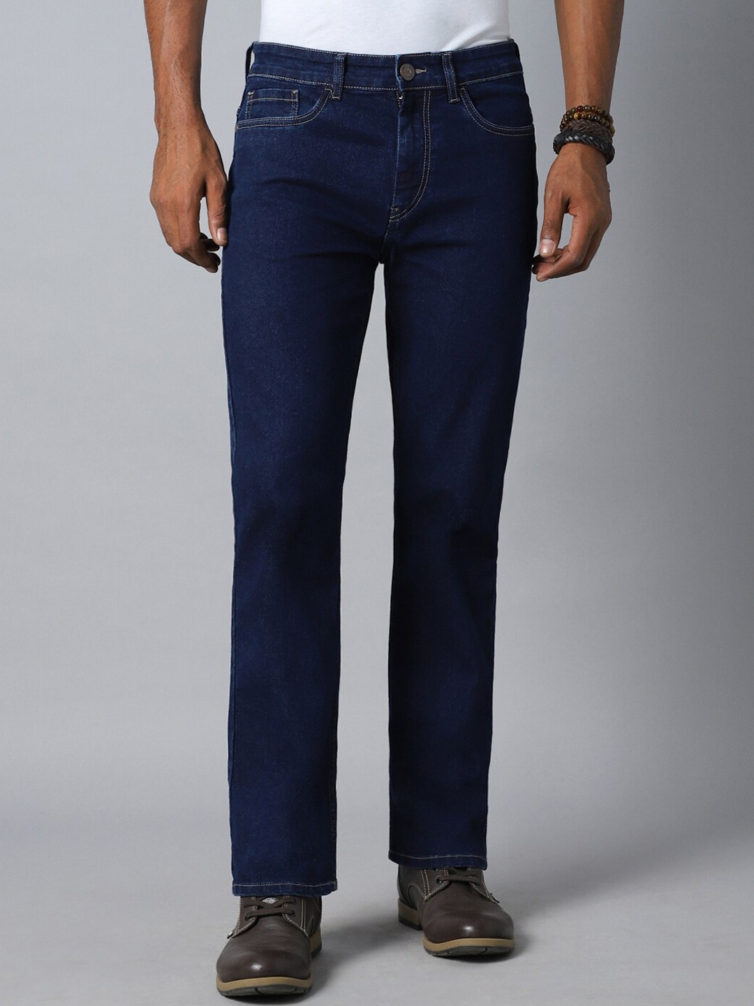 

High Star Men Blue Bootcut Stretchable Jeans