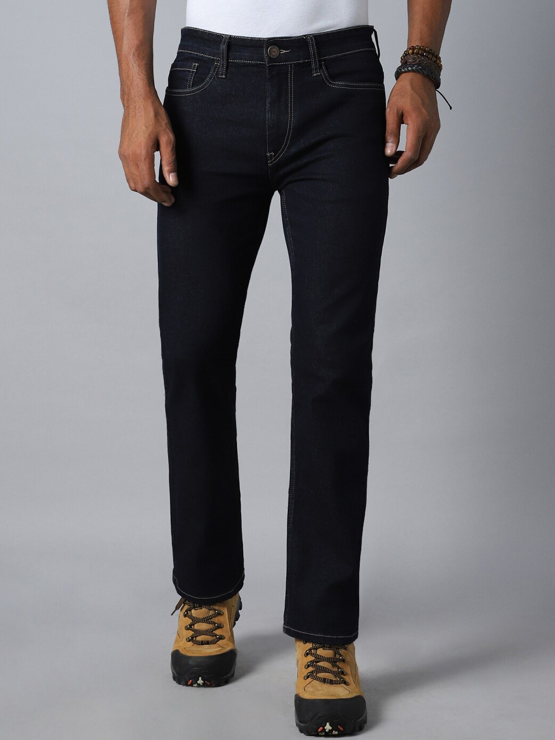 

High Star Men Blue Bootcut Stretchable Jeans